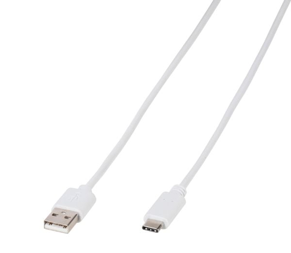 Vivanco PBW CC UC 10, 1 m, USB A, USB C, USB 2.0, Valkoinen