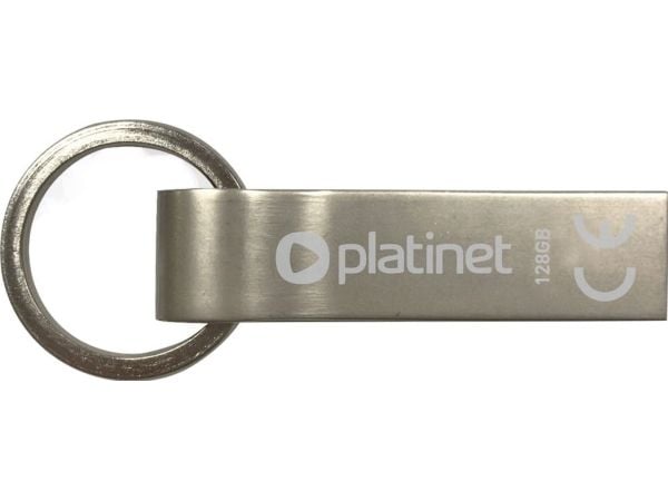 Platinet PMFMK128, 128 GB, USB Type-A, 2.0, Uten lokk, Rustfritt stål