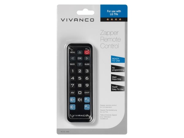 Vivanco RR Z130, TV, painikkeet, musta