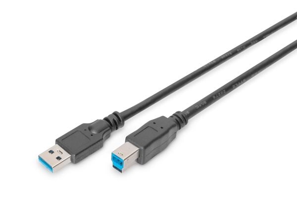 DIGITUS DB-300115-018-S - USB-kaapeli - USB-tyyppi A (uros) - USB-tyyppi B (uros) - USB 3.1 - 1,8 m - muotoiltu - musta