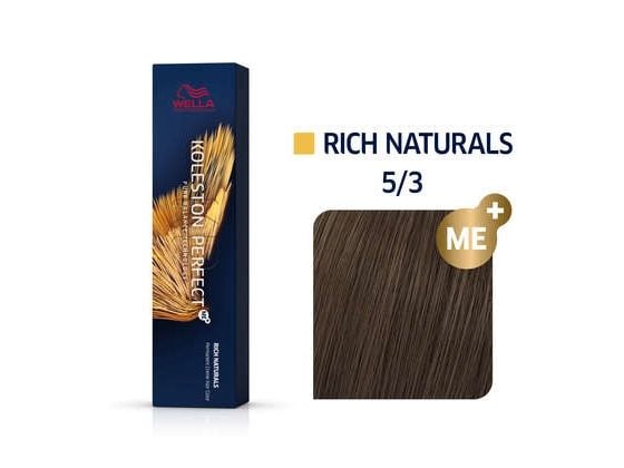 Wella Koleston Perfect Me+ Rich Naturals, Brun, 5/3, Unisex, 60 ml, Alla hår, Shine