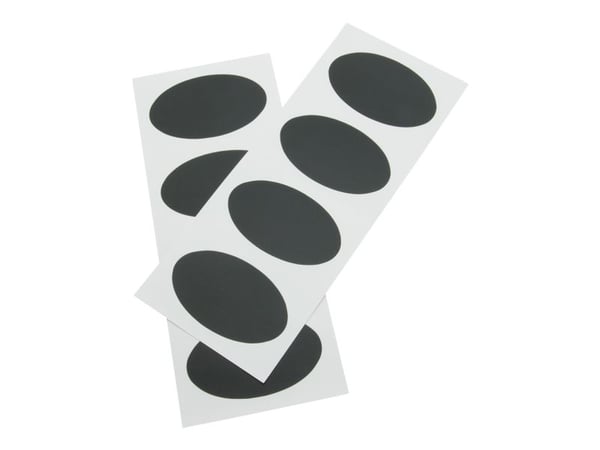 Securit CS-OVAL-8, 85 x 50 mm, PVC, Svart