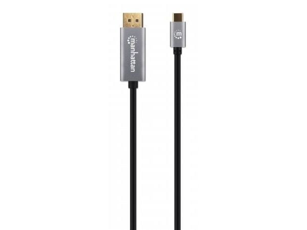 Manhattan 354844, 2 m, USB Type-C, DisplayPort, Uros, Uros, Suora