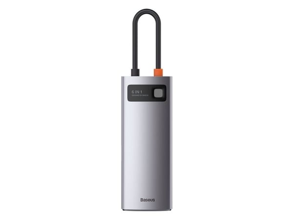Baseus Metal Gleam, USB 3.2 Gen 1 (3.1 Gen 1) Type-C, 100 W, 10,100,1000 Mbit/s, Harmaa, 4K Ultra HD, 30 Hz