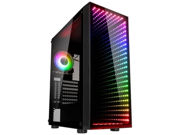 Kolink Void Rift - Mid tower - ATX - sidepanel med vindu (herdet glass) - ingen strømforsyning (ATX) - svart - USB/lyd