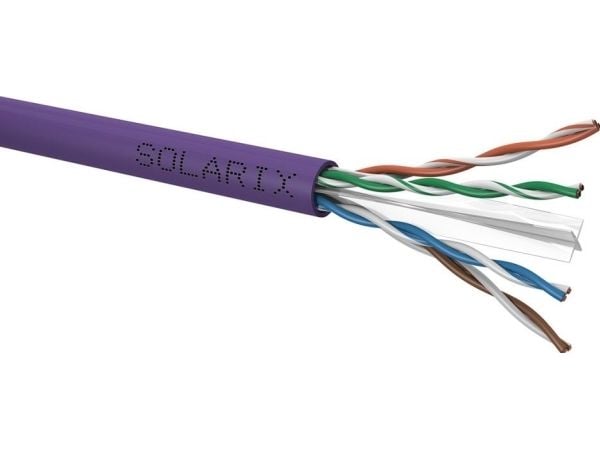Solarix SXKD-6-UTP-LSOH - Samlet kabel - UTP - CAT 6 - halogenfri - purpur