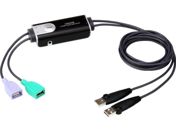 ATEN CS62KM-AT, 1,8 m, USB, USB, Musta, USB, 2 x USB Type A