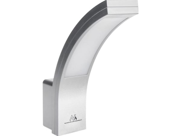 Vegglampe Maclean LED fasadelampe, 800 lm, IP54, 10 W, naturlig hvit (4000 K), sølv, MCE343 S
