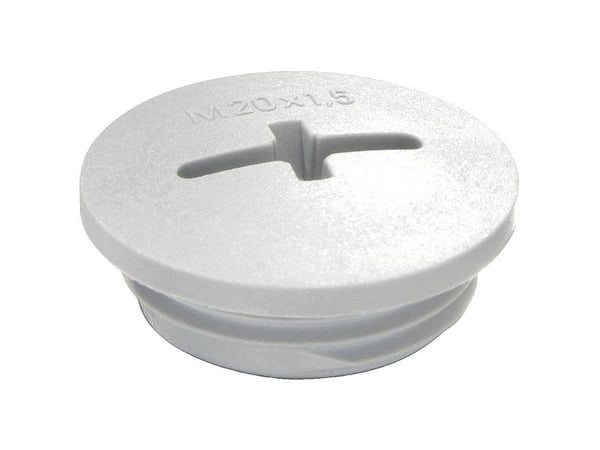 Wiska 10062496 EVS 50 Sulkutulppa iskunkestävä M50 Muovi Harmaa valkoinen (RAL 7035) 50 kpl