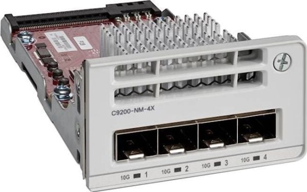 Cisco Catalyst 9200 Series Network Module - Utvidelsesmodul - 10 Gigabit SFP+ x 4 - for P/N: C9200-24PXG-10E, C9200-24T-10A, C9200-24T-10E, C9200-4...