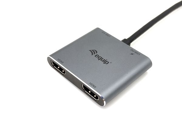 Equip 133484, USB 3.2 Gen 1 (3.1 Gen 1) Type-C, Sølv, 4K Ultra HD, 30 Hz, HDMI, Aluminium