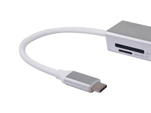 Equip 133480, USB 3.2 Gen 1 (3.1 Gen 1) Type-C, Sølv, MicroSD (TransFlash), MicroSDHC, SD, SDHC, 4K Ultra HD, 30 Hz, HDMI, USB 3.2 Gen 1 (3.1 Gen 1...