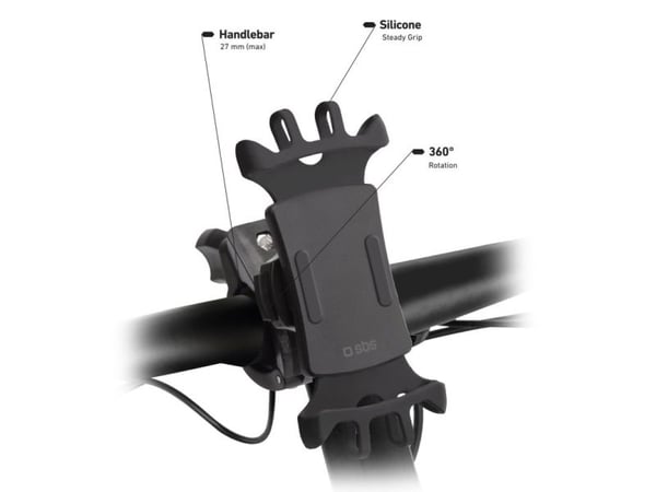 SBS TEERIDEHOLD360, Mobiltelefon/smarttelefon, Passiv holder, Sykkel, Scooter, Sort