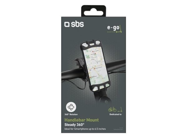 SBS TEERIDEHOLD360, Mobiltelefon/smarttelefon, Passiv holder, Sykkel, Scooter, Sort