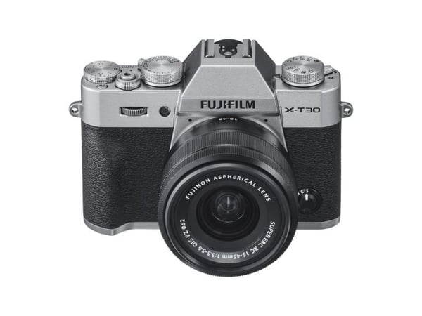 Fujifilm X -T30 II + 15-45mm, 26,1 MP, 9600 x 2160 piksler, X-Trans CMOS 4, 4K Ultra HD, Berøringsskjerm, Sølv, Svart