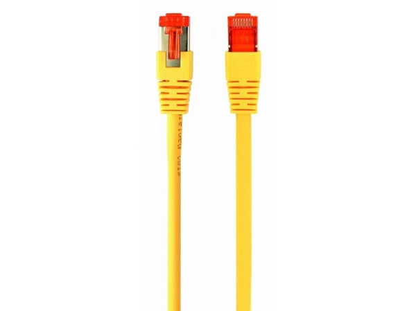 Gembird - Koblingskabel - RJ-45 (hann) til RJ-45 (hann) - S/FTP - CAT 6a - med støvel, formstøpt - gul