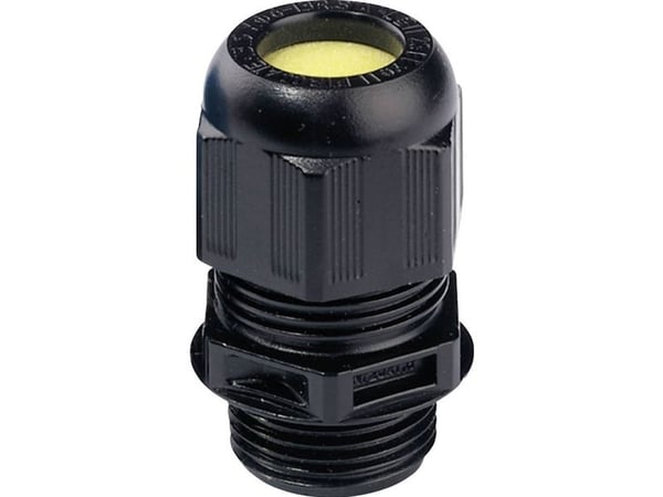 Wiska 10103363 kabelgenomföring slagfast med dragavlastning och tätning M12 polyamid svart (RAL 9005) 50 st