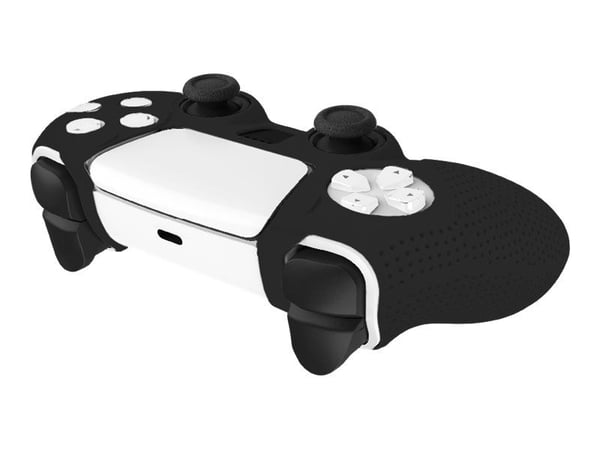 White Shark - Skyddshölje för spelkonsolstyrenhet - silikon - svart - för Sony DualSense