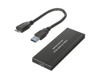Maclean MCE582, SSD-kabinett, M.2, SATA, 5 Gbit/s, USB-tilkobling, Sort