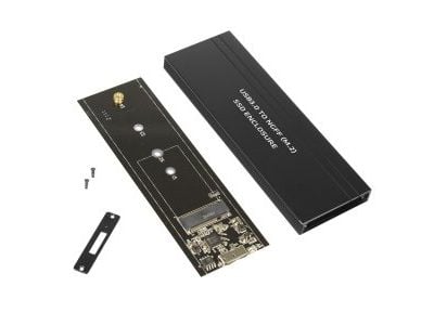 Maclean MCE582, SSD-kabinett, M.2, SATA, 5 Gbit/s, USB-tilkobling, Sort