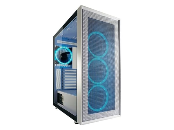 LC Power Gaming 802W White_Wanderer_X - Mid tower - ATX - sidepanel med vindu (herdet glass) - ingen strømforsyning - hvit - USB/lyd