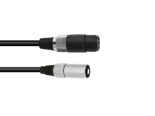 Omnitronic 30225590, Speakon, Hunkjønn, XLR (3-pin), Hankjønn, 1 m, Svart
