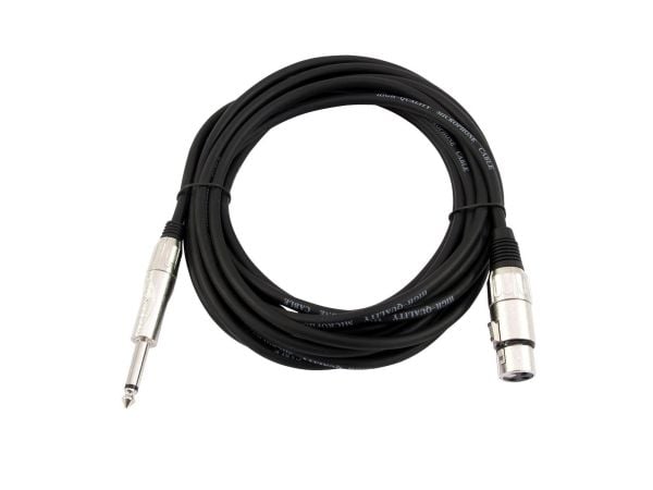 Omnitronic 30225170, XLR (3-pin), Hunkjønn, 6.35mm, Hankjønn, 5 m, Svart