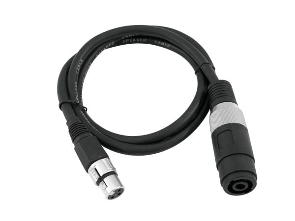 Omnitronic 30225600, Hankjønn, XLR (3-pin), Hankjønn, 1 m, Svart