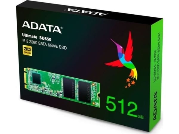 ADATA Ultimate SU650 - SSD - 512 GB - inbyggd - M.2 2280 - SATA 6Gb/s