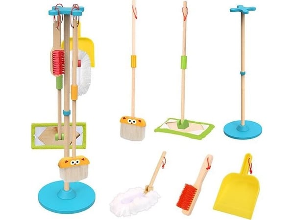 Tooky Toys TOOKY TOY puinen siivoussarja lapsille 6 el. Tooky Toys TOOKY TOY puinen siivoussarja lapsille 6 el.