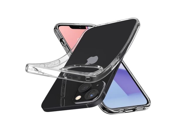 Spigen Liquid Crystal - Baksidedeksel for mobiltelefon - termoplast-polyuretan (TPU) - krystallklar - for Apple iPhone 13