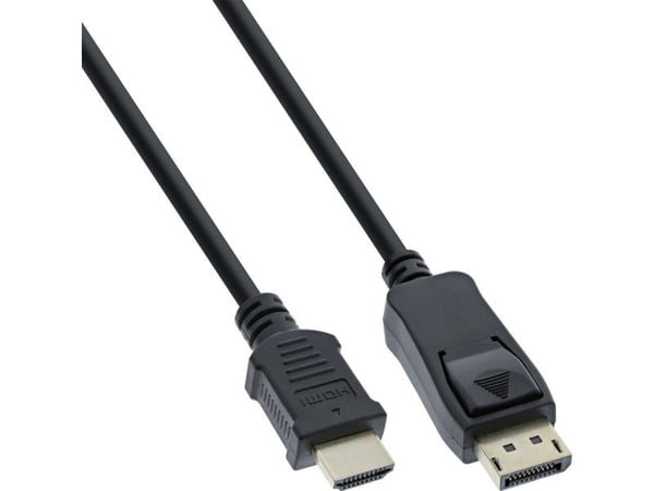 InLine 17183, 3 m, DisplayPort, HDMI Type A (Standard), Hanstik, Hanstik, Kultainen