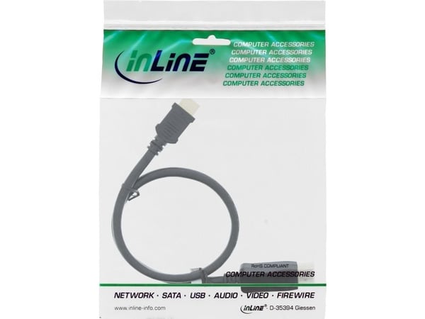 InLine 17183, 3 m, DisplayPort, HDMI Type A (Standard), Hanstik, Hanstik, Kultainen