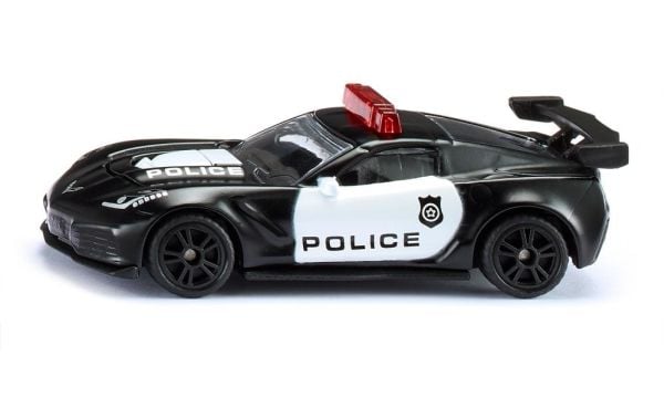 Siku 1545, Bil, Förmonterad, Chevrolet Corvette ZR1 Police, Pojke, 3 År, Svart, Vit