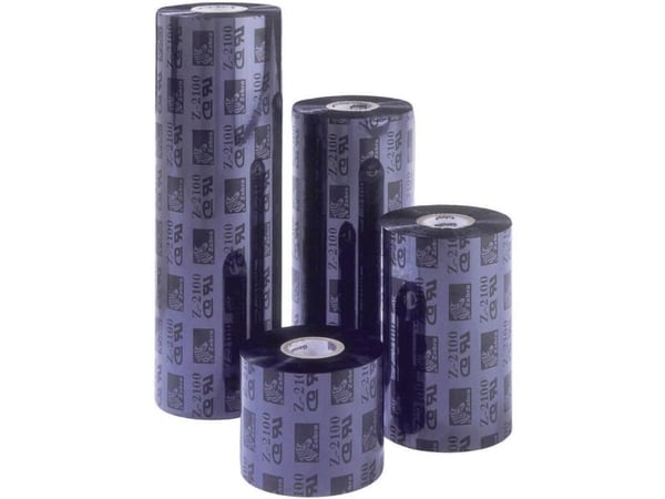 Zebra 2300 - 12-pack - svart - 110 mm x 74 m - färgband - för Zebra GX420, R2844, ZD421t; GK Series GK420; G-Series GC420; GX Series GX430; TLP 38XX