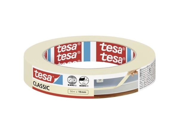 TESA CLASSIC, Beige, Suojaava, Korjaus, 50 m, 19 mm, 0,14 mm, 1 kpl