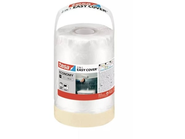 tesa Easy Cover Economy 58883-00000-02 beskyttelsesfolie (L x B) 33 m x 550 mm 1 sett tesa Easy Cover Economy 58883-00000-02 beskyttelsesfolie (L x B) 33 m x 550 mm 1 sett