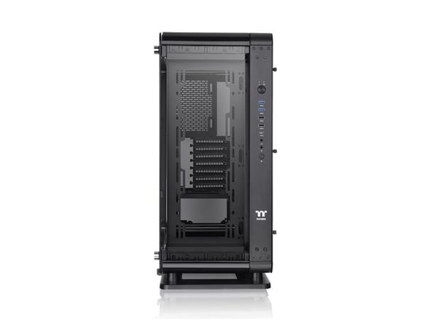Thermaltake Core P6 TG - Mid tower - SSI CEB - sidepanel med vindu (herdet glass) - ingen strømforsyning (PS/2) - svart - USB/lyd