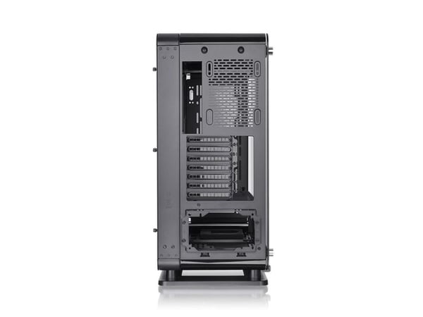 Thermaltake Core P6 TG - Mid tower - SSI CEB - sidepanel med vindu (herdet glass) - ingen strømforsyning (PS/2) - svart - USB/lyd