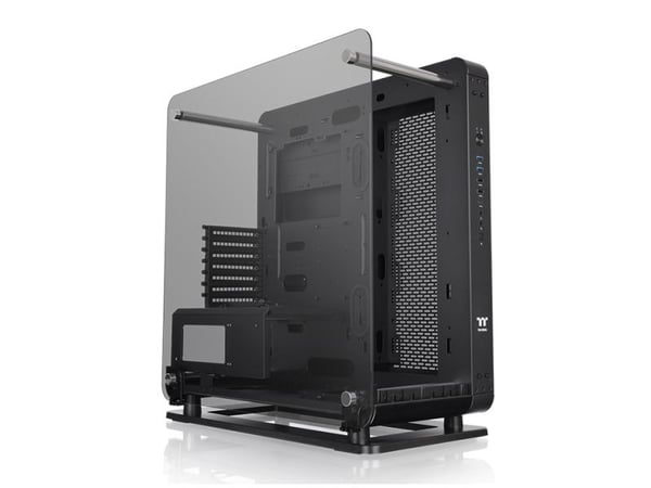 Thermaltake Core P6 TG - Mid tower - SSI CEB - sidepanel med vindu (herdet glass) - ingen strømforsyning (PS/2) - svart - USB/lyd