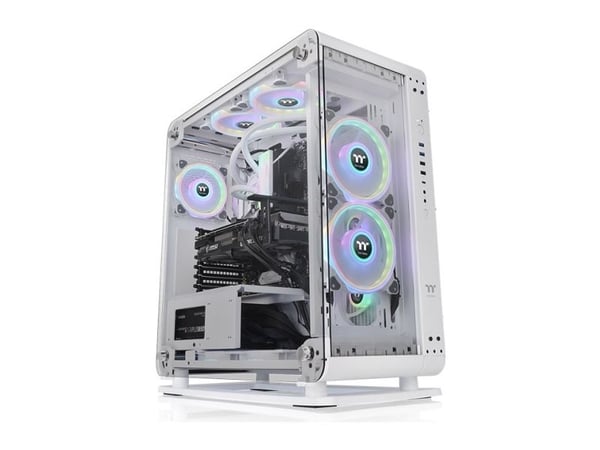 Thermaltake Core P6 TG Snow - Mid tower - SSI CEB - sidepanel med vindu (herdet glass) - ingen strømforsyning (PS/2) - hvit - USB/lyd