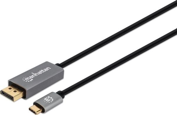 Manhattan 354844, 2 m, USB Type-C, DisplayPort, Uros, Uros, Suora