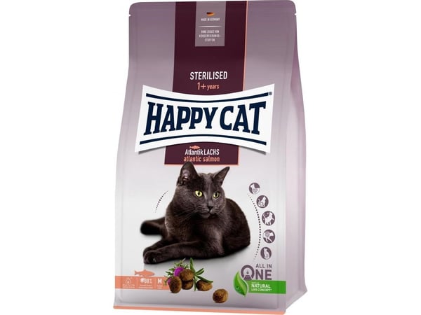 Sterilisert atlantisk laks, tørrfôr, for steriliserte katter, atlantisk laks, 10 kg, pose Sterilisert atlantisk laks, tørrfôr, for steriliserte katter, atlantisk laks, 10 kg, pose