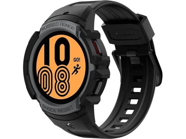 Spigen Rugged Armor Pro, Kellosuoja, Samsung, Galaxy Watch 4, Termoplastinen polyuretaani (TPU)