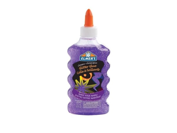 Elmer's Glitterlim lilla 177ml til slim
