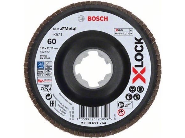 Bosch tilbehør 2608621764 X-LOCK lamellslipeskive diameter 115 mm 1 stk