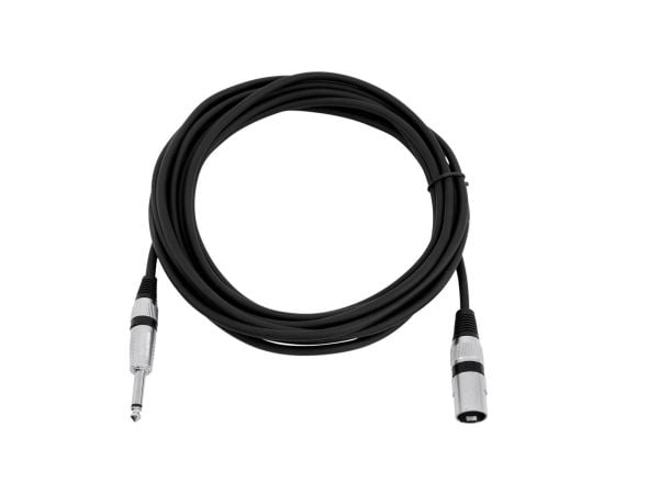 Omnitronic 3022519C, XLR (3-pin), Hankjønn, 6.35mm, Hankjønn, 5 m, Svart