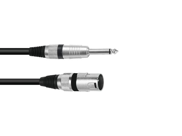 Omnitronic 3022519A, XLR (3-pin), Hankjønn, 6.35mm, Hankjønn, 0,9 m, Svart