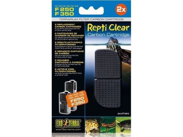 Exo Terra Carbon-innsatser for Repti Clear F250 internfilter