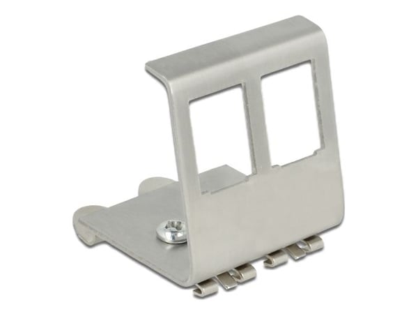 Delock - Modulaarinen DIN-kiskokiinnike - 2 porttia